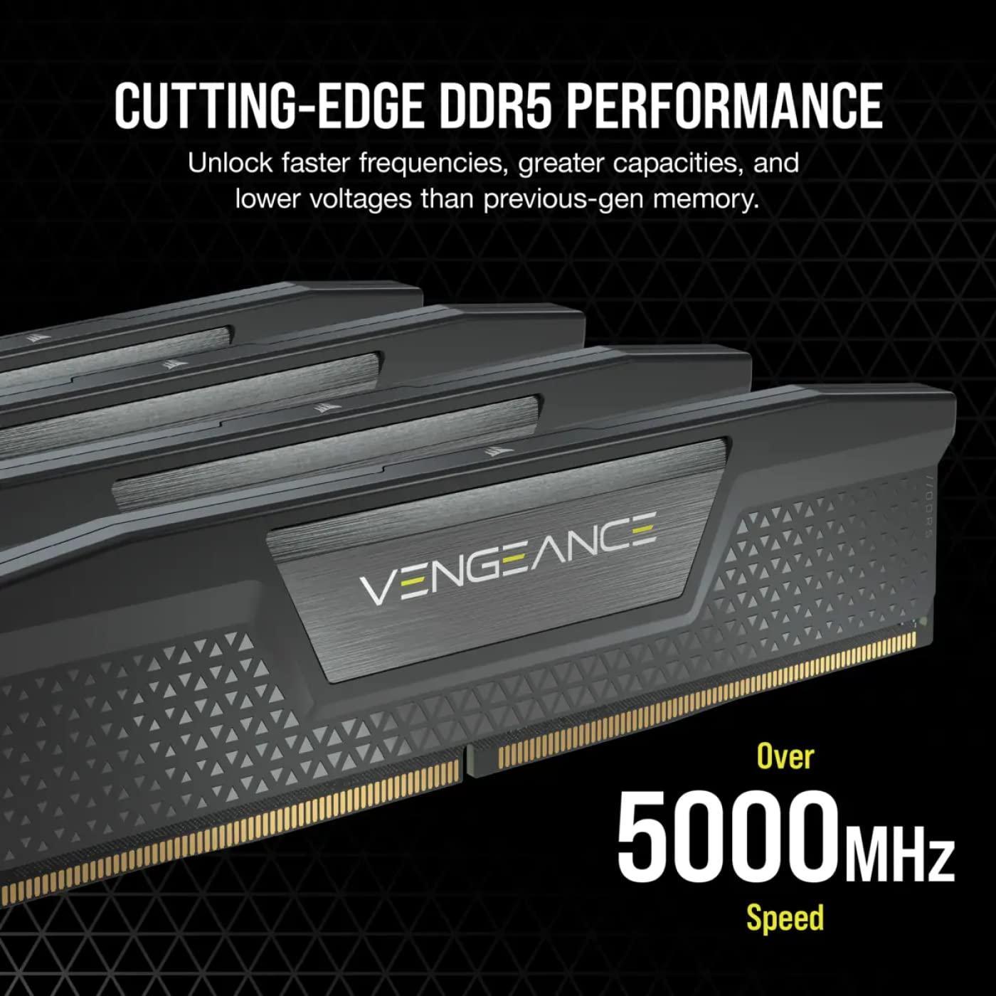 CORSAIR Vengeance 16GB RAM (1x16GB) DDR5 DRAM 5600MHz Memory Kit Black CMK16GX5M1B5600C40 - Triveni World