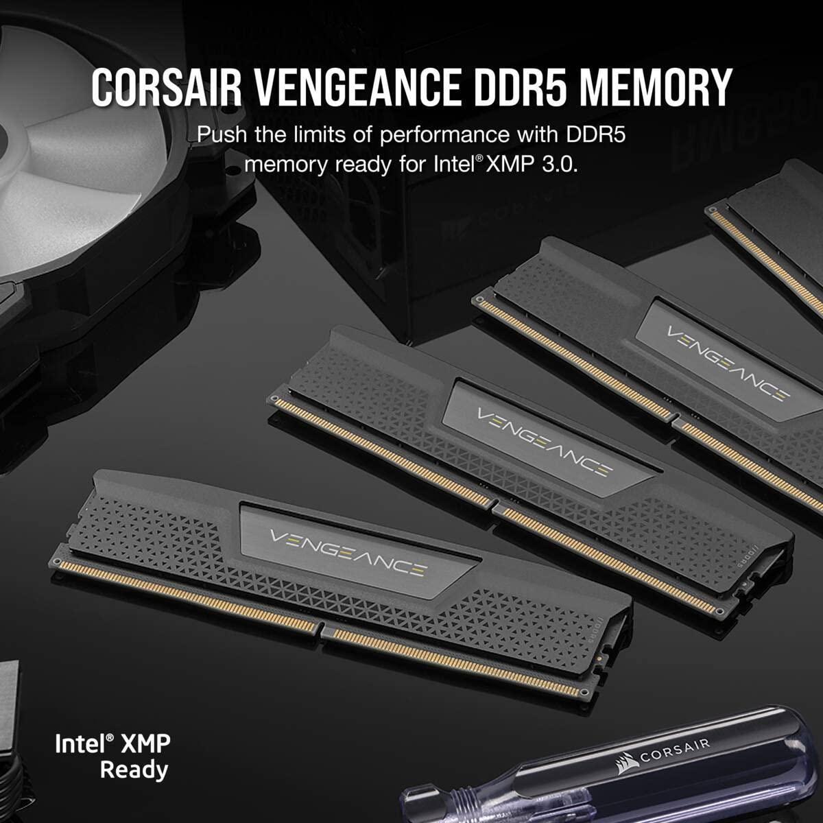 CORSAIR Vengeance 32GB RAM (1x32GB) DDR5 DRAM 5200MHz Memory Kit Black CMK32GX5M1B5200C40 - Triveni World