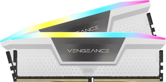 CORSAIR Vengeance RGB DDR5 RAM 32GB (2x16GB) 6000MHz CL36 Intel XMP iCUE Compatible Computer Memory - White (CMH32GX5M2E6000C36W) - Triveni World