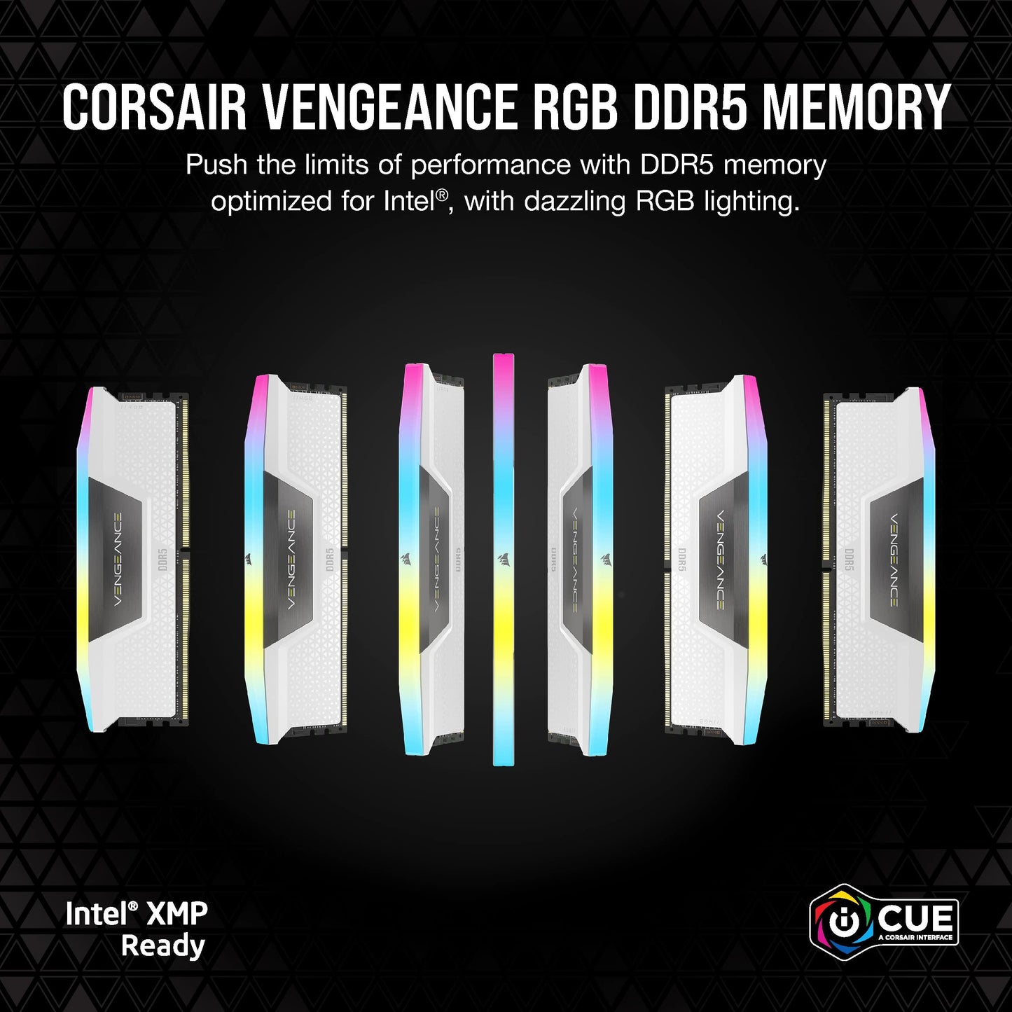 CORSAIR Vengeance RGB DDR5 RAM 32GB (2x16GB) 6000MHz CL36 Intel XMP iCUE Compatible Computer Memory - White (CMH32GX5M2E6000C36W) - Triveni World