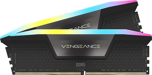 CORSAIR VENGEANCE RGB DDR5 RAM 64GB (2x32GB) 6400MHz CL32 Intel XMP iCUE Compatible Computer Memory - Black (CMH64GX5M2B6400C32) - Triveni World