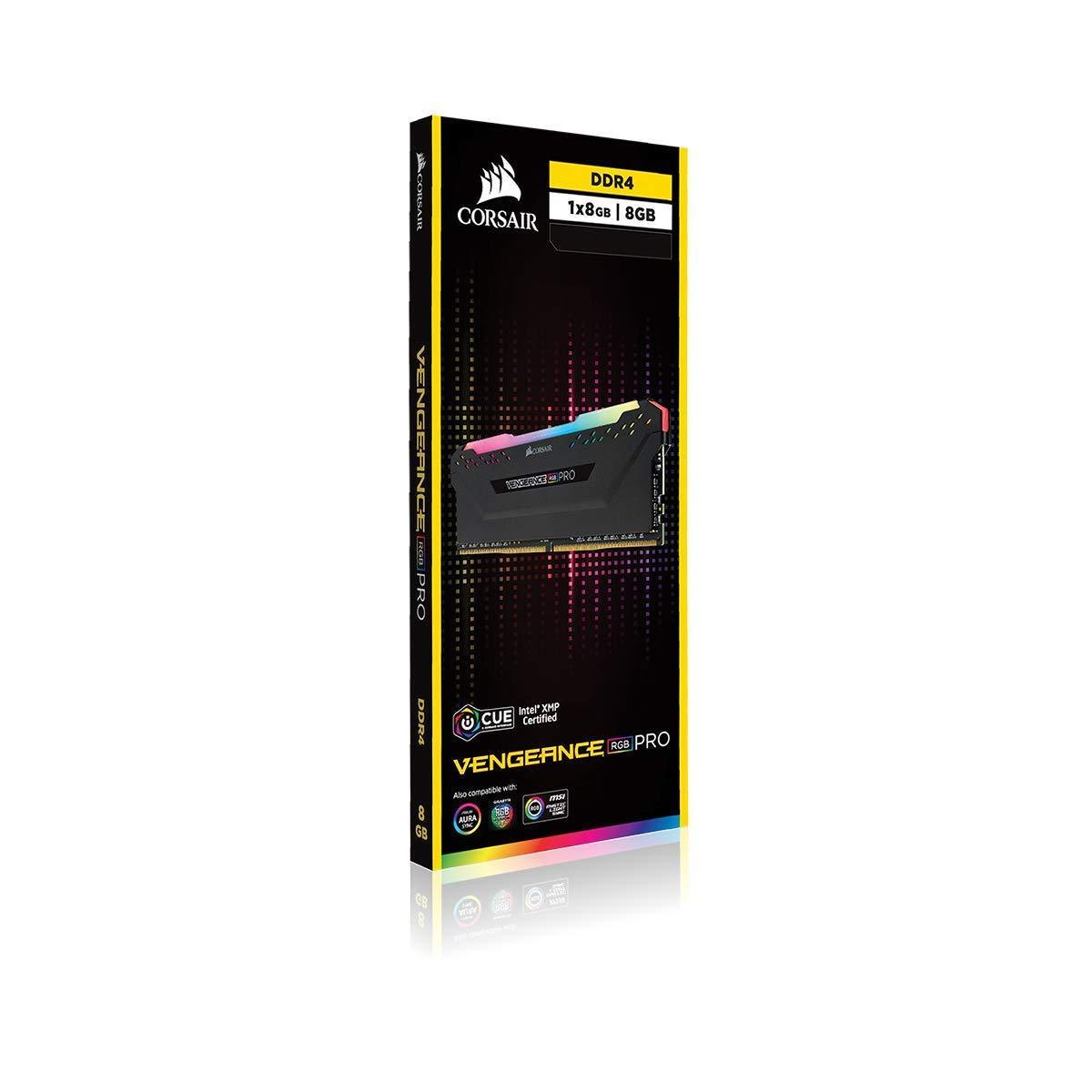 Corsair Vengeance RGB Pro 8GB (1x8GB) DDR4 3200 (PC4-25600) C16 Optimized for AMD Ryzen ? Black - Triveni World