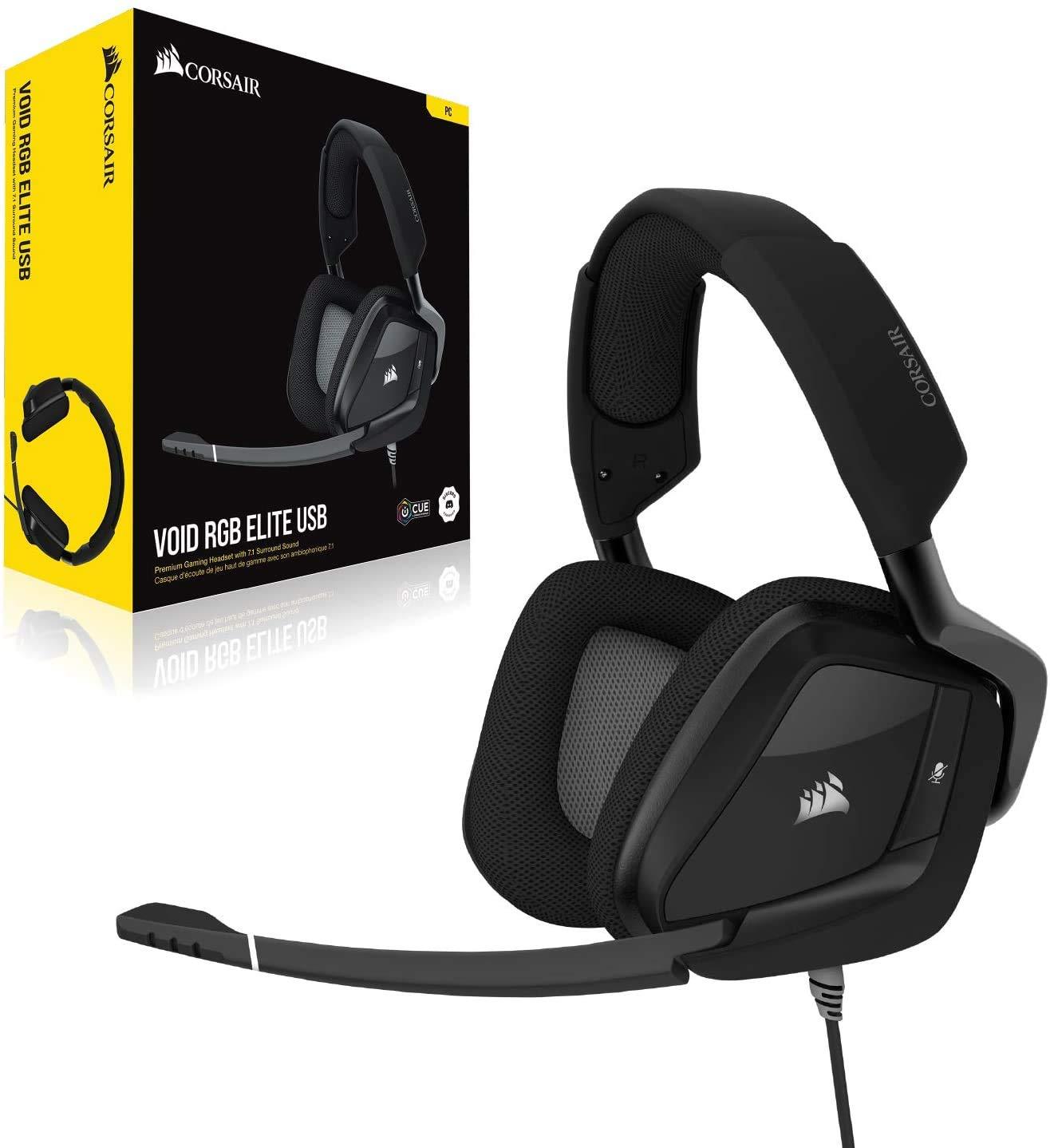 Corsair Void Elite Wired Over Ear Headphones with Mic (Carbon) - Triveni World