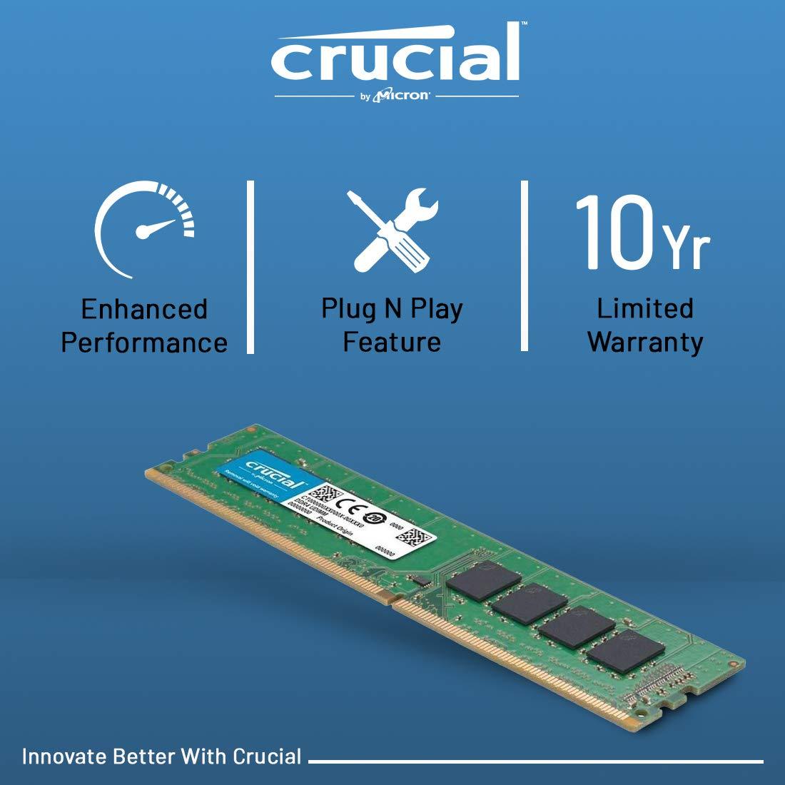 Crucial Basics 8GB DDR4 1.2v 2666Mhz CL19 UDIMM RAM Memory Module for Desktop, green - Triveni World