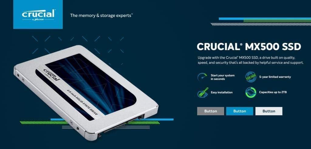 Crucial MX500 1TB SATA 6.35 cm (2.5-inch) 7mm Internal SSD (CT1000MX500SSD1) - Triveni World