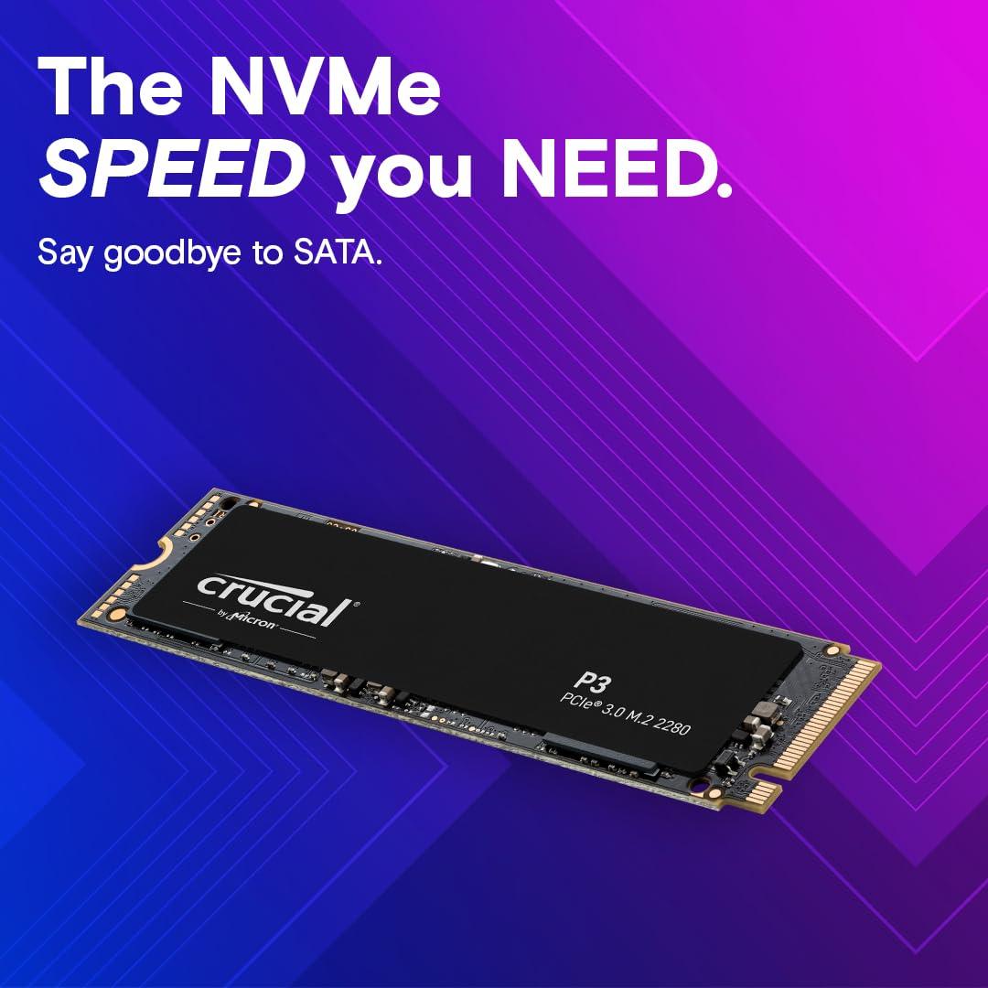 Crucial P3 1TB PCIe 3.0 3D NAND NVMe M.2 SSD, up to 3500MB/s - CT1000P3SSD8 - Triveni World