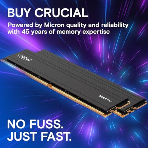 Crucial Pro RAM 32GB Kit (2x16GB) DDR5 5600MT/s (or 5200MT/s or 4800MT/s) Desktop Memory CP2K16G56C46U5 - Triveni World