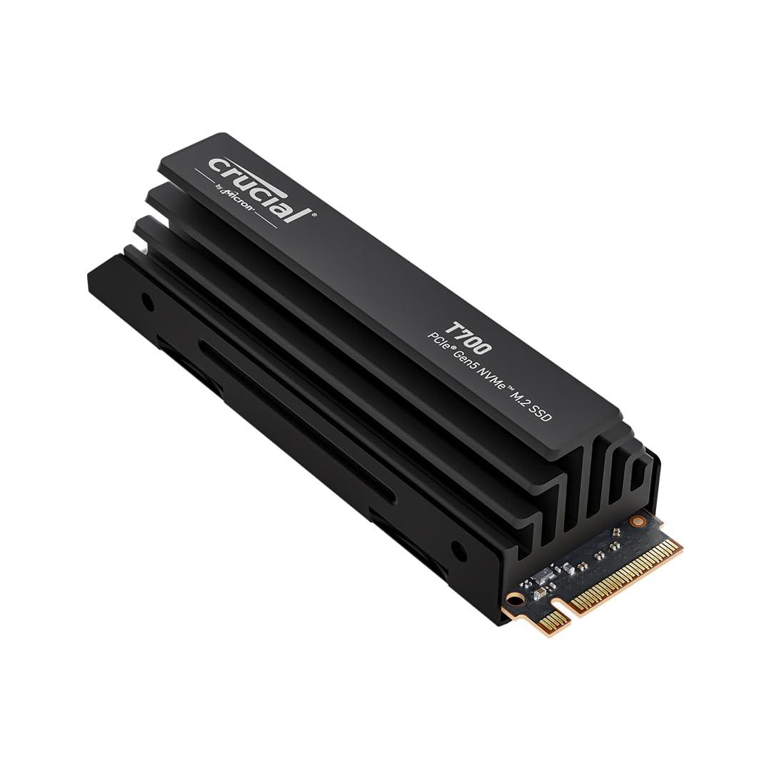 Crucial T700 1TB Gen5 NVMe M.2 SSD with heatsink - Up to 11,700 MB/s - DirectStorage Enabled - CT1000T700SSD5 - Gaming, Photography, Video Editing & Design - Internal Solid State Drive - Triveni World