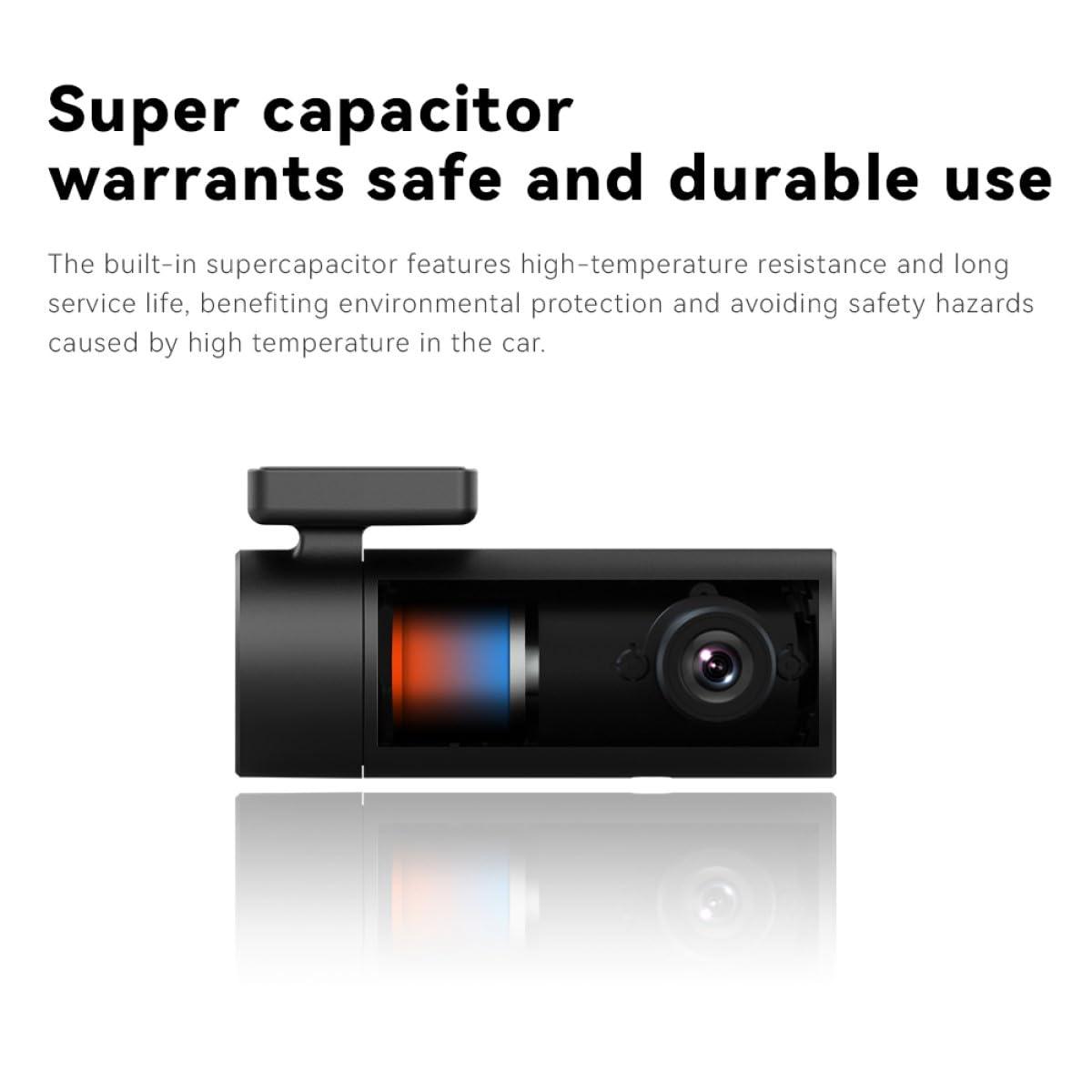 DDPAI Mini Pro Dash Camera, 1.5K 1296p, 140° Wide Angle, F2.0 Aperture, Super-Capacitor, G-Sensor, WiFi, Parking Mode, Upto 256GB Supported (Designed for Hot Indian Weather) - Triveni World