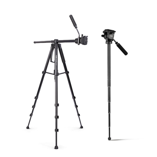 DIGITEK® (DPTR 895VD) 195 CM Tripod Cum Monopod with Aluminum Alloy & Multipurpose Head, 3-Way Head, Lightweight 590MM Folded with Carry Bag, Max Load 5Kg, Ideal for DSLR, DV Camera's - Triveni World