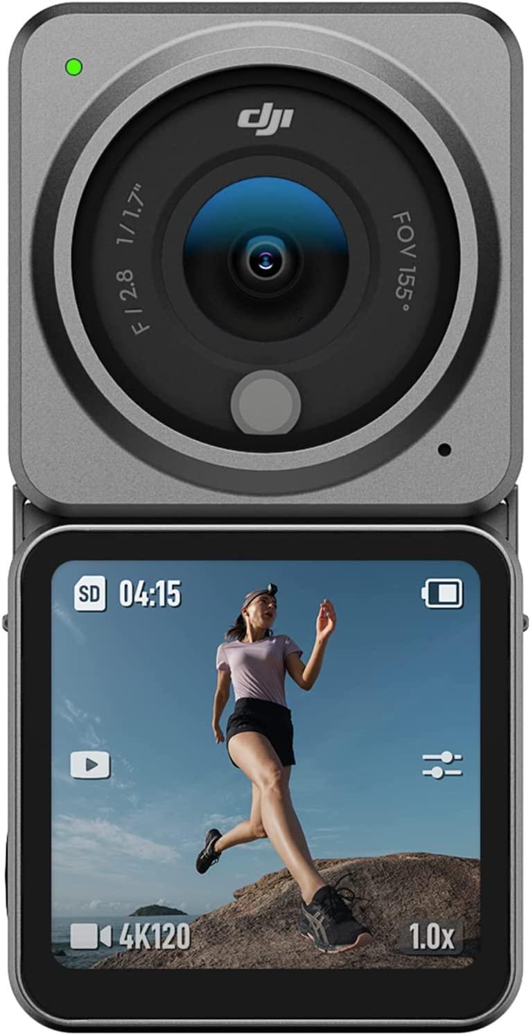 DJI Action 2 Dual Screen Combo -12Mp Digital Zoom Action Camera with Front Touchscreen, 4K Recording Upto 120 Fps& 155° Fov, Portable& Wearable,10M Waterproof,Black - Triveni World