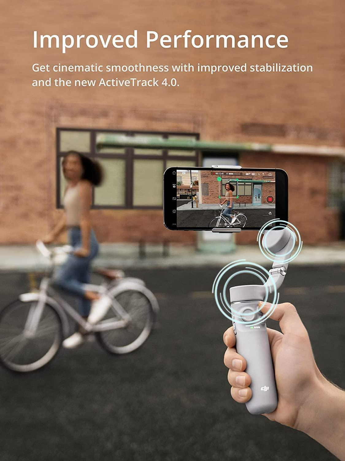 DJI OM 5-Handheld 3-Axis Smartphone Gimbal Stabilizer with Grip Tripod, Built-in Extension Rod, Shot Guide for Vlogging, Youtube, Live Video, Phone Stabilizer Compatible with iPhone and Android(WHITE) - Triveni World