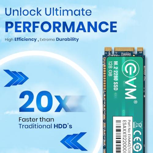 EVM M.2 (2280) 128GB SATA Internal SSD - Read: 520MB/s & Write: 370MB/s - Solid State Drive with 5 Years Warranty (EVMM2/128GB) - Triveni World