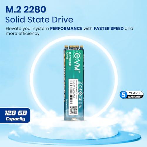 EVM M.2 (2280) 128GB SATA Internal SSD - Read: 520MB/s & Write: 370MB/s - Solid State Drive with 5 Years Warranty (EVMM2/128GB) - Triveni World