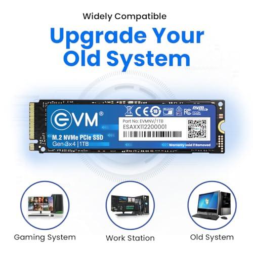 EVM M.2 NVMe (2280) 1TB Internal SSD - 2500MB/s Read - PCIe Interface Gen 3x4-4X Faster Than SATA SSD- 5 Year Warranty (EVMNV/1TB) - Triveni World