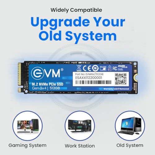 EVM M.2 NVMe (2280) 512GB Internal SSD - 2100MB/s Read - 4X Faster Than SATA SSD- 5 Year Warranty (EVMNV/512GB) - Triveni World