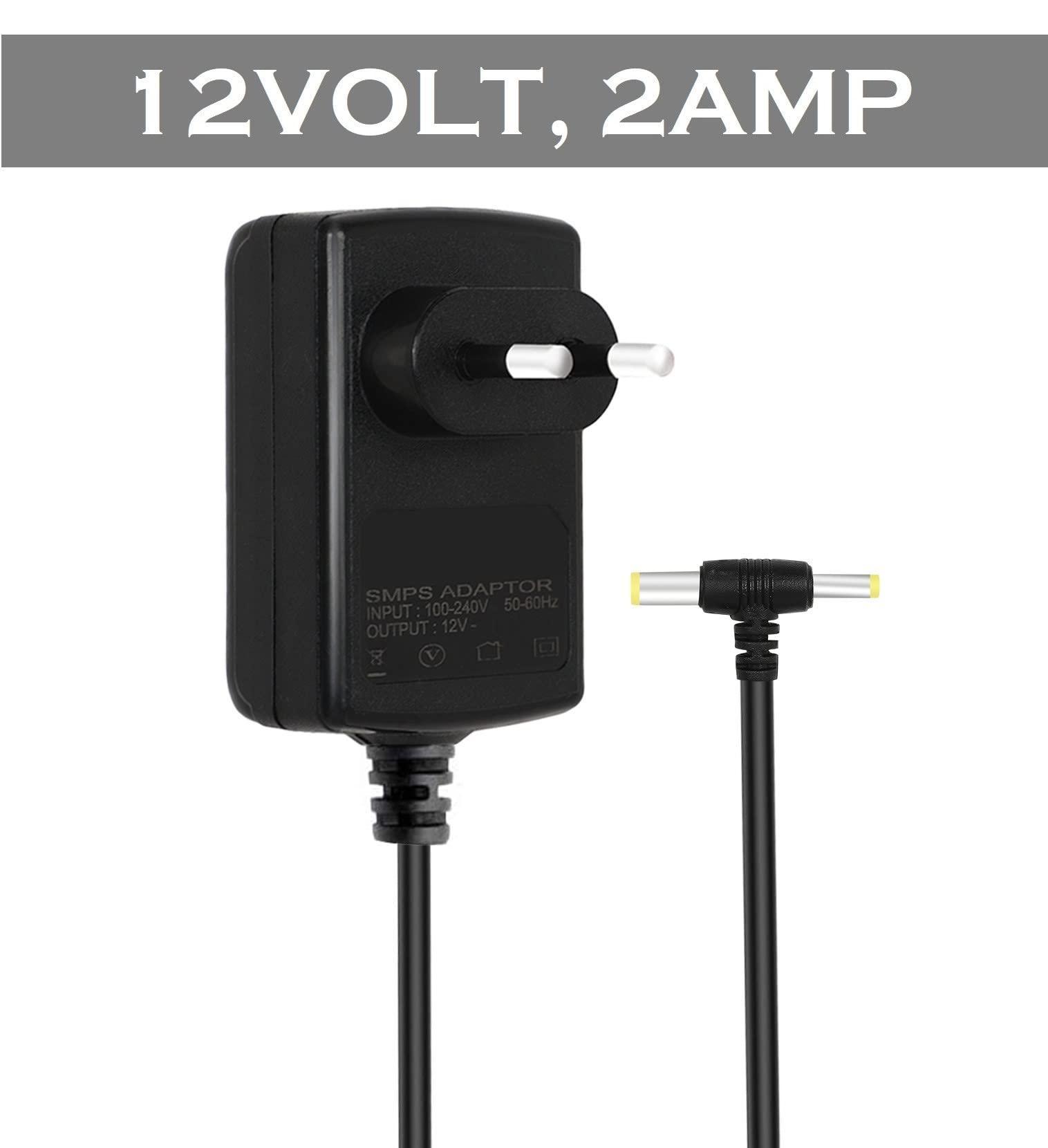 FEDUS 12V 2AMP DC Power Adapter, Powers Supply, SMPS for LCD Monitor, TV, LED Strip, CCTV, 12 Volt Power Adapter,AC Input 100-240V Dc Output 12 Volt - 2.5mm x 5.5mm Jack - Triveni World