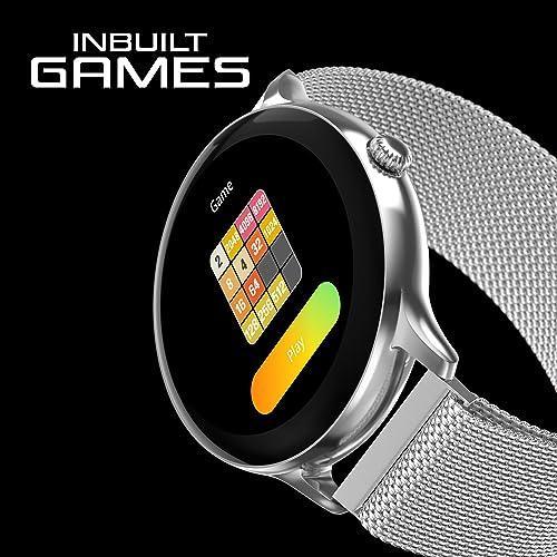 Fire-Boltt Ace Luxury Phoenix AMOLED Stainless Steel Smart Watch 1.43", 700 NITS Brightness, Stainless Steel Rotating Crown, Multipe Sports Modes & 360 Health (Silver) - Triveni World