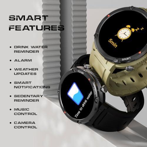 Fire-Boltt Armour, Sporty Rugged Outdoor Smart Watch with a 1.6" High-Resolution HD Display, Shockproof Metal Body, Bluetooth Calling 600 mAh Battery - Triveni World