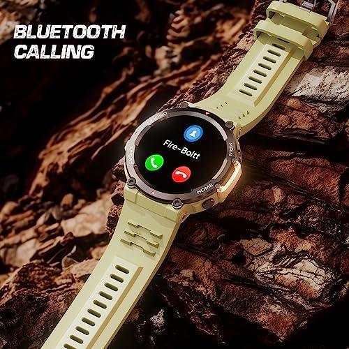 Fire-Boltt Artillery 1.5” HD Display Smart Watch, Shockproof Design, Rugged Looks, Motion Sensor Gaming, 320 mAh Battery, Bluetooth Calling, 100+ Sports Modes, Health Suite, Inbuilt Games (Green) - Triveni World