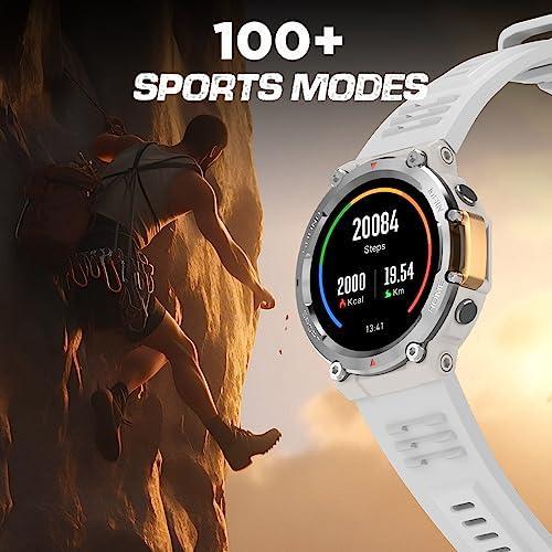 Fire-Boltt Artillery 1.5” HD Display Smart Watch, Shockproof Design, Rugged Looks, Motion Sensor Gaming, 320 mAh Battery, Bluetooth Calling, 100+ Sports Modes, Health Suite, Inbuilt Games (Grey) - Triveni World