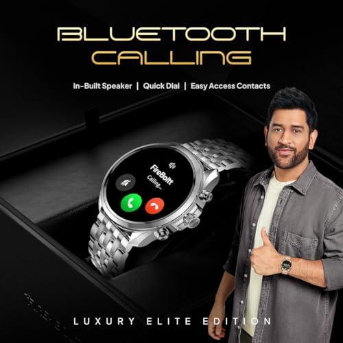 Fire-Boltt Diamond Luxury Stainless Steel Smart Watch with 1.43” AMOLED Screen, 466 * 466 px Resolution, 750 NITS Brightness, Bluetooth Calling, 300 Sports Mode, IP67 Rating - Triveni World