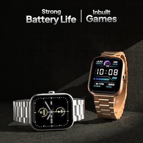 Fire-Boltt Encore Stainless Steel Smart Watch with 1.83” Full Touch Screen Display,240 * 284 PPI, Bluetooth Calling,10-Days Battery Life,IP67 Water Resistant,Upgraded Health Sensors (Rose Gold) - Triveni World