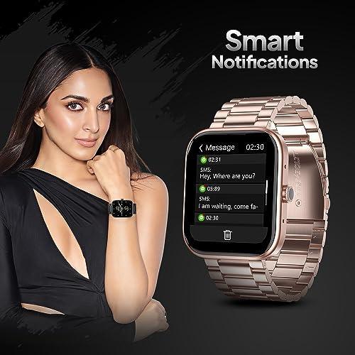 Fire-Boltt Encore Stainless Steel Smart Watch with 1.83” Full Touch Screen Display,240 * 284 PPI, Bluetooth Calling,10-Days Battery Life,IP67 Water Resistant,Upgraded Health Sensors (Rose Gold) - Triveni World