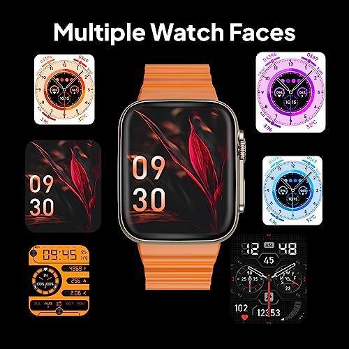 Fire-Boltt Gladiator 1.96" Biggest Display Smart Watch with Bluetooth Calling, Voice Assistant &123 Sports Modes, 8 Unique UI Interactions, SpO2, 24/7 Heart Rate Tracking (Orange) - Triveni World