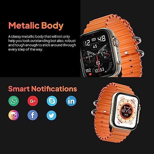 Fire-Boltt Gladiator 1.96" Biggest Display Smart Watch with Bluetooth Calling, Voice Assistant &123 Sports Modes, 8 Unique UI Interactions, SpO2, 24/7 Heart Rate Tracking (Orange) - Triveni World