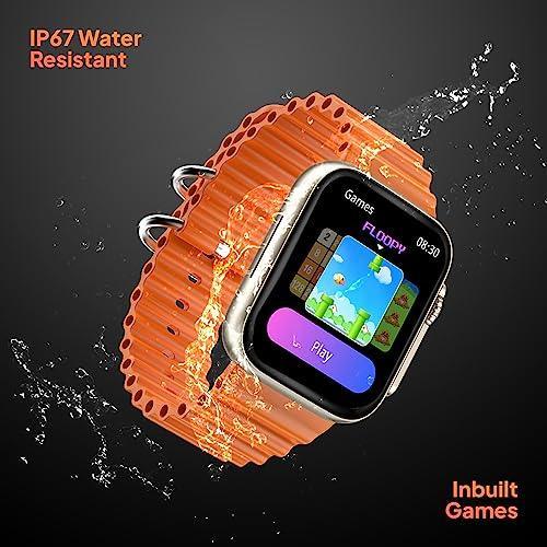 Fire-Boltt Gladiator 1.96" Biggest Display Smart Watch with Bluetooth Calling, Voice Assistant &123 Sports Modes, 8 Unique UI Interactions, SpO2, 24/7 Heart Rate Tracking (Orange) - Triveni World