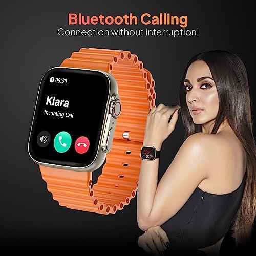 Fire-Boltt Gladiator 1.96" Biggest Display Smart Watch with Bluetooth Calling, Voice Assistant &123 Sports Modes, 8 Unique UI Interactions, SpO2, 24/7 Heart Rate Tracking (Orange) - Triveni World