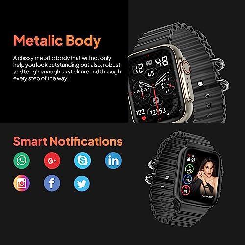 Fire-Boltt Gladiator 1.96" Biggest Display Smart Watch with Bluetooth Calling, Voice Assistant &123 Sports Modes, 8 Unique UI Interactions, SpO2, 24/7 Heart Rate Tracking (Black) - Triveni World