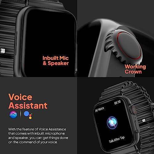 Fire-Boltt Gladiator 1.96" Biggest Display Smart Watch with Bluetooth Calling, Voice Assistant &123 Sports Modes, 8 Unique UI Interactions, SpO2, 24/7 Heart Rate Tracking (Black) - Triveni World