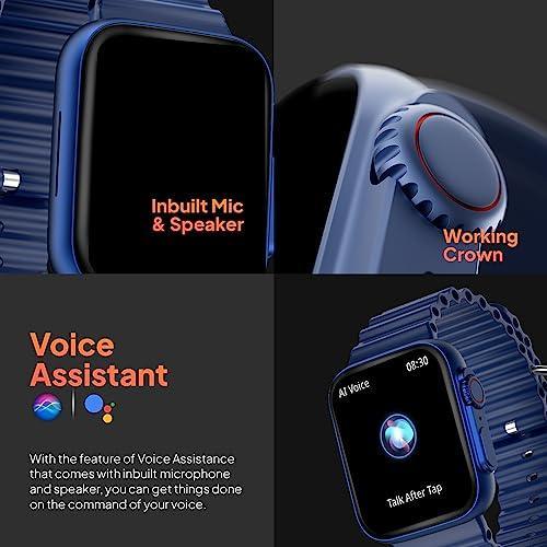 Fire-Boltt Gladiator 1.96" Biggest Display Smart Watch with Bluetooth Calling, Voice Assistant &123 Sports Modes, 8 Unique UI Interactions, SpO2, 24/7 Heart Rate Tracking (Blue) - Triveni World