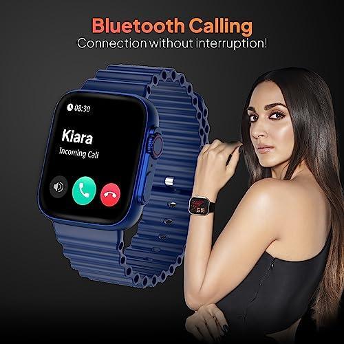 Fire-Boltt Gladiator 1.96" Biggest Display Smart Watch with Bluetooth Calling, Voice Assistant &123 Sports Modes, 8 Unique UI Interactions, SpO2, 24/7 Heart Rate Tracking (Blue) - Triveni World