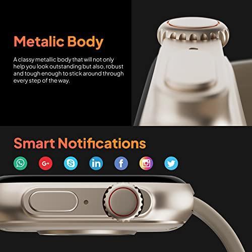 Fire-Boltt Gladiator 1.96" Biggest Display Smart Watch with Bluetooth Calling, Voice Assistant &123 Sports Modes, 8 Unique UI Interactions, SpO2, 24/7 Heart Rate Tracking (Light Gold) - Triveni World