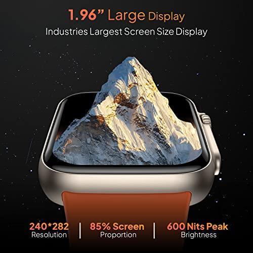 Fire-Boltt Gladiator 1.96" Biggest Display Smart Watch with Bluetooth Calling, Voice Assistant &123 Sports Modes, 8 Unique UI Interactions, SpO2, 24/7 Heart Rate Tracking (Orange) - Triveni World