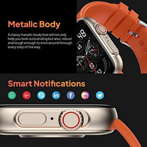 Fire-Boltt Gladiator 1.96" Biggest Display Smart Watch with Bluetooth Calling, Voice Assistant &123 Sports Modes, 8 Unique UI Interactions, SpO2, 24/7 Heart Rate Tracking (Orange) - Triveni World