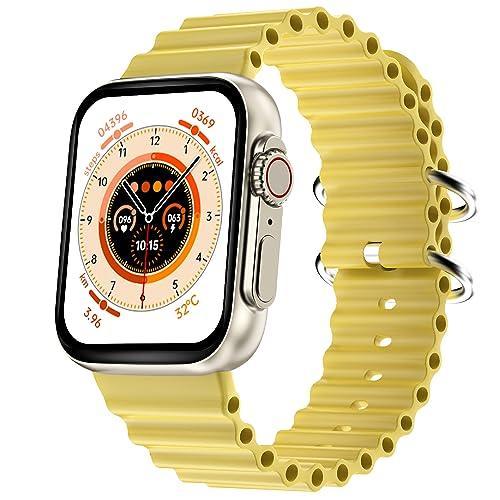 Fire-Boltt Gladiator 1.96" Biggest Display Smart Watch with Bluetooth Calling, Voice Assistant &123 Sports Modes, 8 Unique UI Interactions, SpO2, 24/7 Heart Rate Tracking (Yellow) - Triveni World