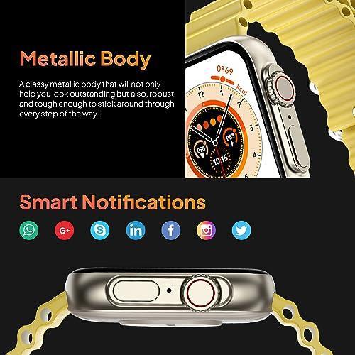 Fire-Boltt Gladiator 1.96" Biggest Display Smart Watch with Bluetooth Calling, Voice Assistant &123 Sports Modes, 8 Unique UI Interactions, SpO2, 24/7 Heart Rate Tracking (Yellow) - Triveni World