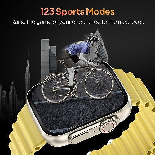 Fire-Boltt Gladiator 1.96" Biggest Display Smart Watch with Bluetooth Calling, Voice Assistant &123 Sports Modes, 8 Unique UI Interactions, SpO2, 24/7 Heart Rate Tracking (Yellow) - Triveni World