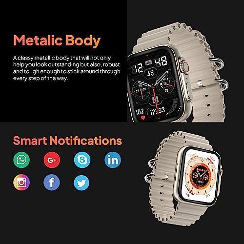 Fire-Boltt Gladiator 1.96" Biggest Display Smart Watch with Bluetooth Calling, Voice Assistant &123 Sports Modes, 8 Unique UI Interactions, SpO2, 24/7 Heart Rate Tracking (Light Gold) - Triveni World