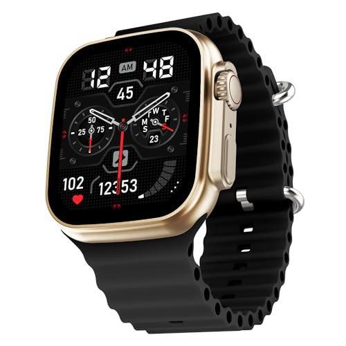 Fire-Boltt Gladiator 1.96" Biggest Display Smart Watch with Bluetooth Calling, Voice Assistant &123 Sports Modes, 8 Unique UI Interactions, SpO2, 24/7 Heart Rate Tracking (Gold Black) - Triveni World