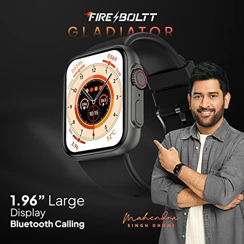 Fire-Boltt Gladiator 1.96" Biggest Display Smart Watch with Bluetooth Calling, Voice Assistant &123 Sports Modes, 8 Unique UI Interactions, SpO2, 24/7 Heart Rate Tracking (Black) - Triveni World