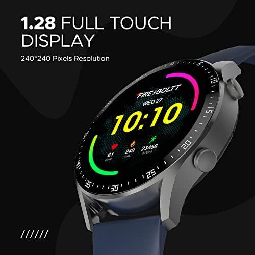 Fire-Boltt India's No 1 Smartwatch Brand Talk 2 Bluetooth Calling Smartwatch with Dual Button, Hands On Voice Assistance, 120 Sports Modes, in Built Mic & Speaker with IP68 Rating (Navy Blue) - Triveni World