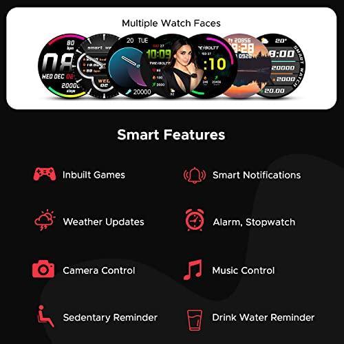 Fire-Boltt India's No 1 Smartwatch Brand Talk 2 Bluetooth Calling Smartwatch with Dual Button, Hands On Voice Assistance, 120 Sports Modes, in Built Mic & Speaker with IP68 Rating (Silver Grey) - Triveni World