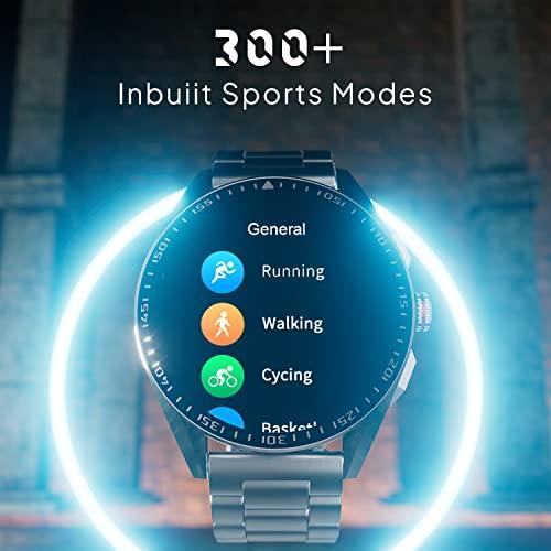 Fire-Boltt Invincible Plus 1.43" AMOLED Display Smartwatch with Bluetooth Calling, TWS Connection, 300+ Sports Modes, 110 in-Built Watch Faces, 4GB Storage & AI Voice Assistant (Silver SS) - Triveni World