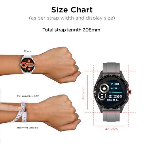 Fire-Boltt Invincible Plus 1.43" AMOLED Display Smartwatch with Bluetooth Calling, TWS Connection, 300+ Sports Modes, 110 in-Built Watch Faces, 4GB Storage & AI Voice Assistant (Silver SS) - Triveni World