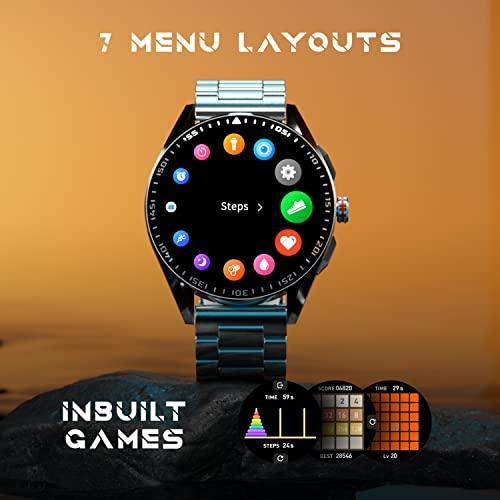 Fire-Boltt Invincible Plus 1.43" AMOLED Display Smartwatch with Bluetooth Calling, TWS Connection, 300+ Sports Modes, 110 in-Built Watch Faces, 4GB Storage & AI Voice Assistant (Silver SS) - Triveni World